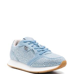 Women's Blue Rhinestone Sneakers